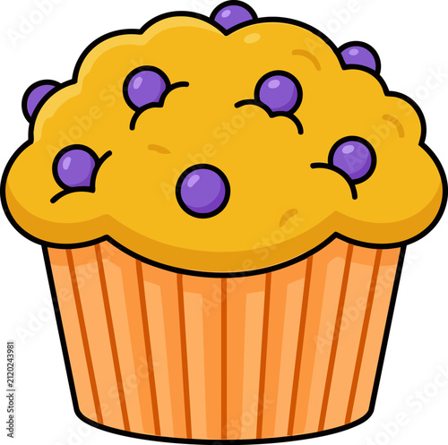 Delicious blueberry muffin