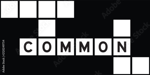Foto Alphabet letter in word common on crossword puzzle background