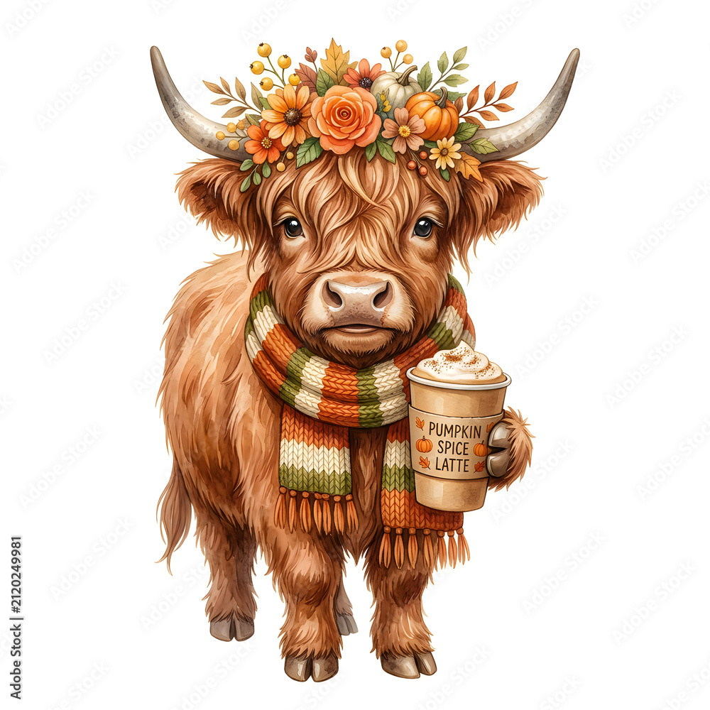 Obraz premium Whimsical lego yak adorned with autumn harvest bounty