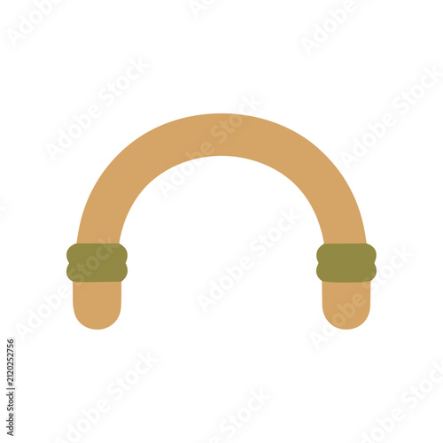 Brown Leather Headphones Side View.