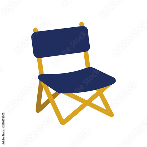 Director Chair with Blue Cushion.