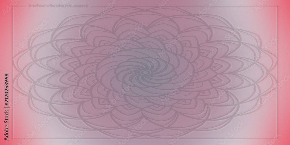 Obraz premium Soft floral mandala pattern on gradient pink background with vintage artistic aesthetic.