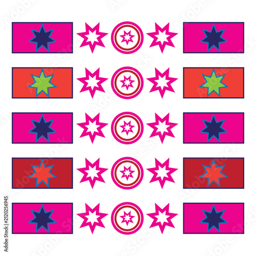 Geometric Star and Shape Elements Set