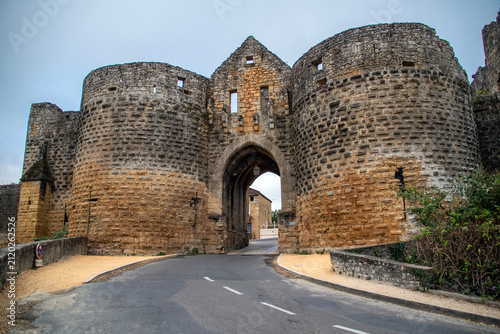Porte des Tours Medieval Gate in Domme, Dordogne, France