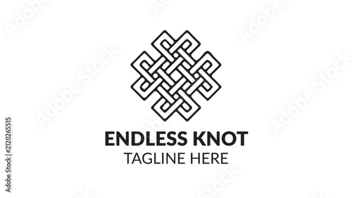 Endless Celtic Knot Outline Vector