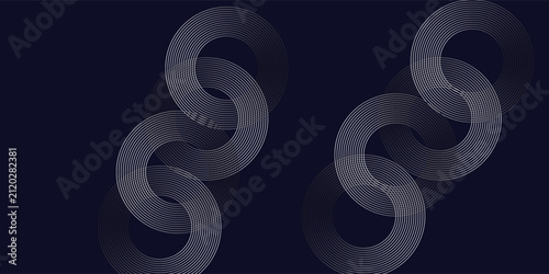 PriAbstract white glAbstract white glowing geometric lines on gray background. Modern shiny blue circle lines pattern. Futuristic technology concept.  banners, 