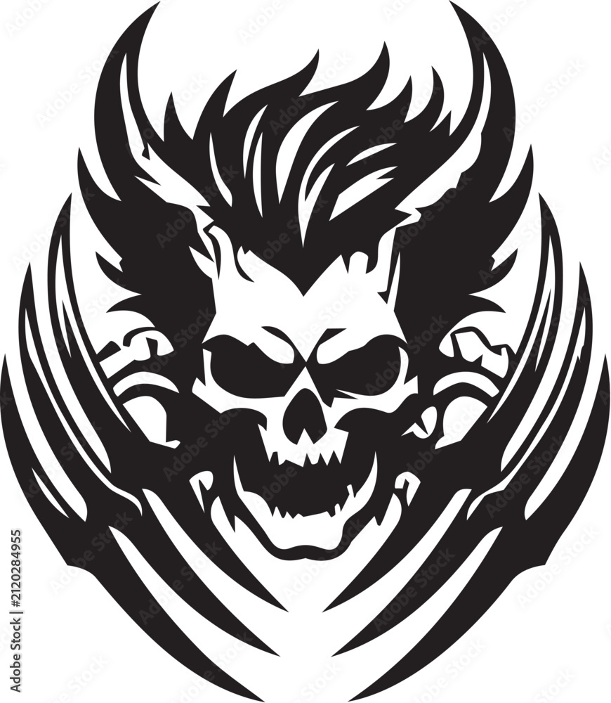 Fototapeta premium Fire Phoenix Symbol – Legendary Rebirth Logo Artwork