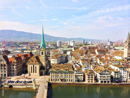 Panorama City, Zurich, Switzerland, Springtime