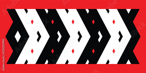 фотографія Red and black chevron pattern, Chevron pattern background