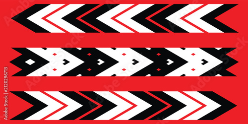 Принти на полотні Red and black chevron pattern, Chevron pattern background