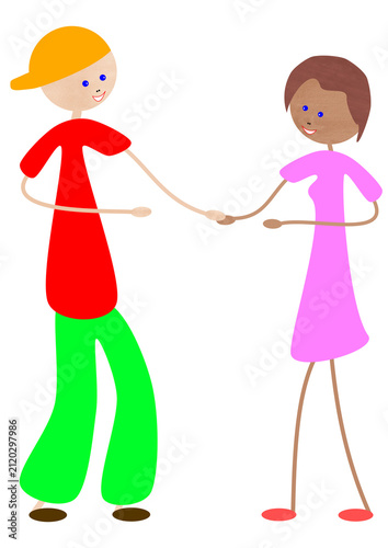 Jeune couple d'amoureux