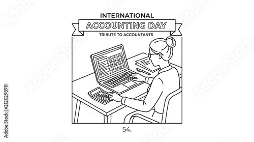 A professional accountant working at a desk with a laptop and calculator.
