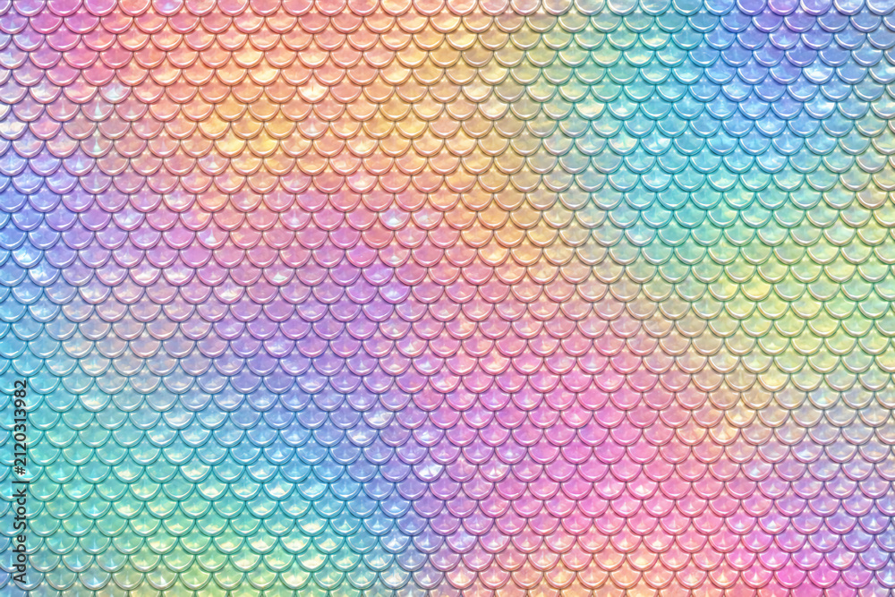 pastel iridescent mermaid scales seamless pattern background