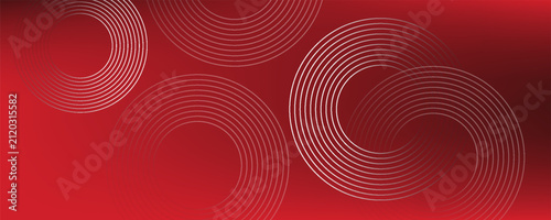 Red gradient vector background, featuring subtle circular line patterns. Red vector background in calm and modern texture. Minimal vector background in red color. Red background