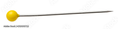 Isolated yellow sewing pin element