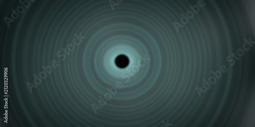 Cuadro en lienzo Abstract illustration featuring dark circular ripples expanding from a central black spot