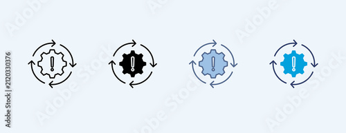 Problem Multiple Icon Illustration Vector