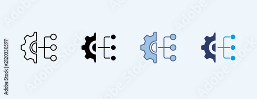 Synthesis Multiple Icon Illustration Vector