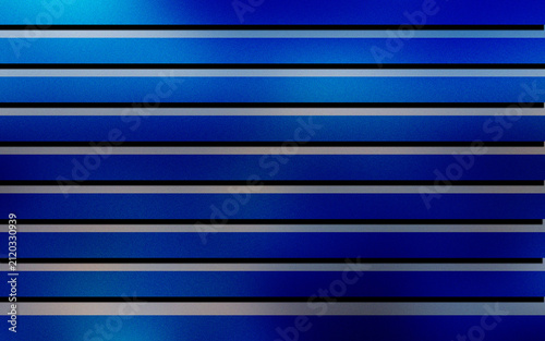 Foto Abstract metallic blue texture composed of horizontal parallel bars with dark shadows gap