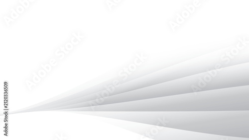 Abstract white and gray color, modern design stripes background with geometric curve lines, wavy pattern. Vector illustration.