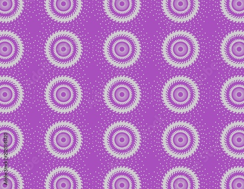 Pink background patterned silver radial geometric shapes rhythmic dots artistic minimalist design style.Perfect for modern branding, packaging, stationery, and digital projects.