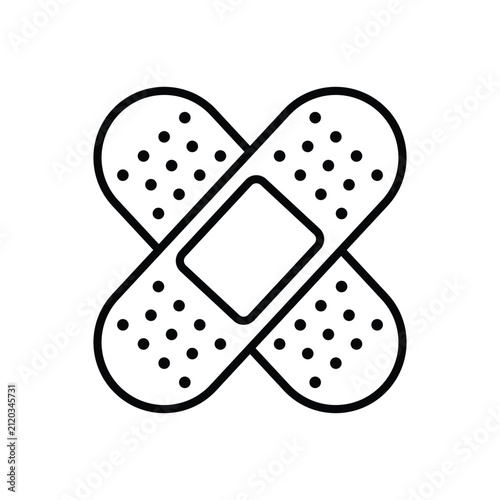 band aid icon in stroke