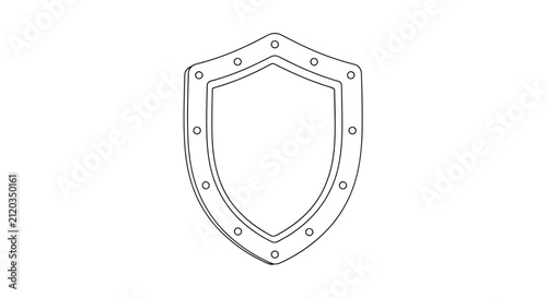Classic shield outline for security and protection