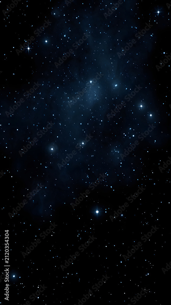 Fototapeta premium Starry Night Sky Background with Bright Stars Galaxy Nebula and Cosmic Space Illustration