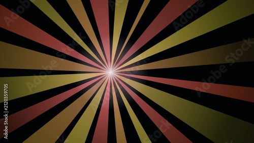 Abstract Sunburst Background with Radial Rays in Muted Red Gold and Black Geometric Pattern