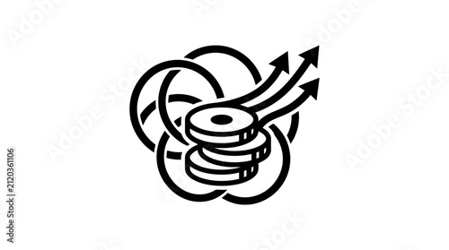 Financial growth concept abstract design