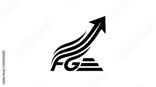 Abstract upward arrow graph design
