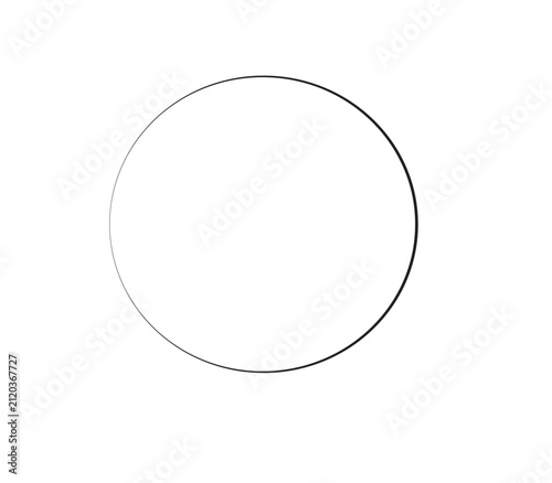 round frame on white