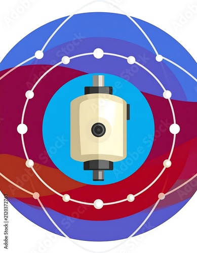 Colorful concentric circles with target symbol in center.