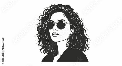 Woman Wearing Sunglasses Closeup Portrait.