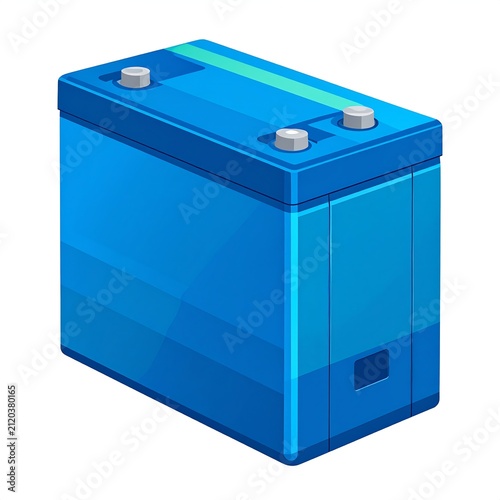 Blue industrial storage cabinet with lockable doors.
