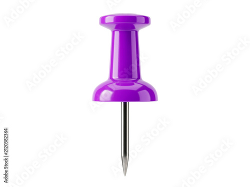 Isolated purple thumbtack element