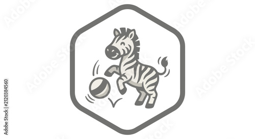 Zebra Playing Football Running Sports.