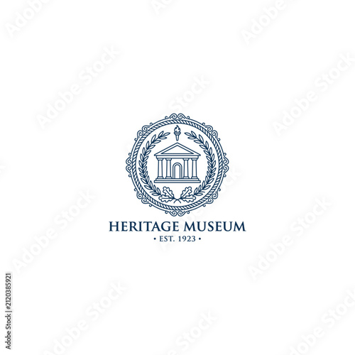 Heritage Museum Vintage Logo Icon Design