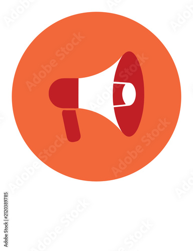 Red megaphone icon