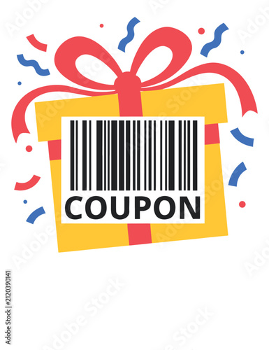 Gift box coupon icon