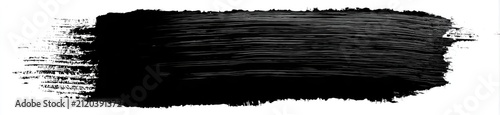 Black textured horizontal brush stroke with rough edges on white