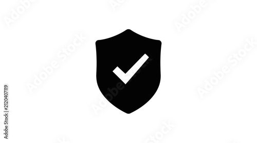 фотографія Shield icon displays a checkmark to signify verified security status