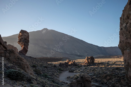 Mount Teide and Roques de García Volcanic Landscape in Teide National Park, Tenerife