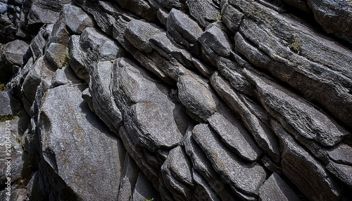 Rough Structure Of Stone Slope On Surface Of Rock As Background