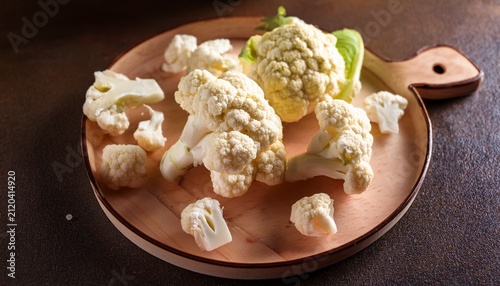 Fresh Organic Cauliflower Cut Into Small Pieces
