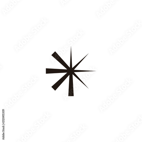 Sun, spiked geometric symbol simple logo vector