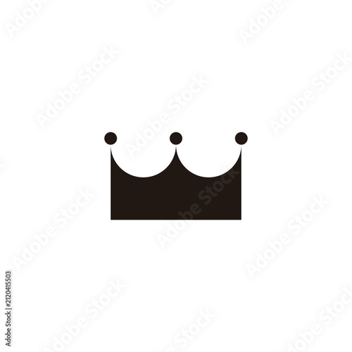 Crown, elegance geometric symbol simple logo vector