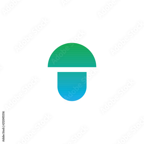 Mushroom, Shield geometric symbol simple logo vector