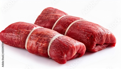 Three Raw Rouladen Beef Isolated