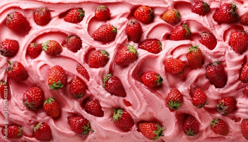 Strawberry Ice Cream Texture Background